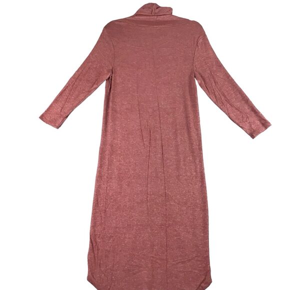 Bobeau Women’s Sweater Dress M Brick Red Cowl Neck Built-In Face Cover NWOT - Picture 13 of 14